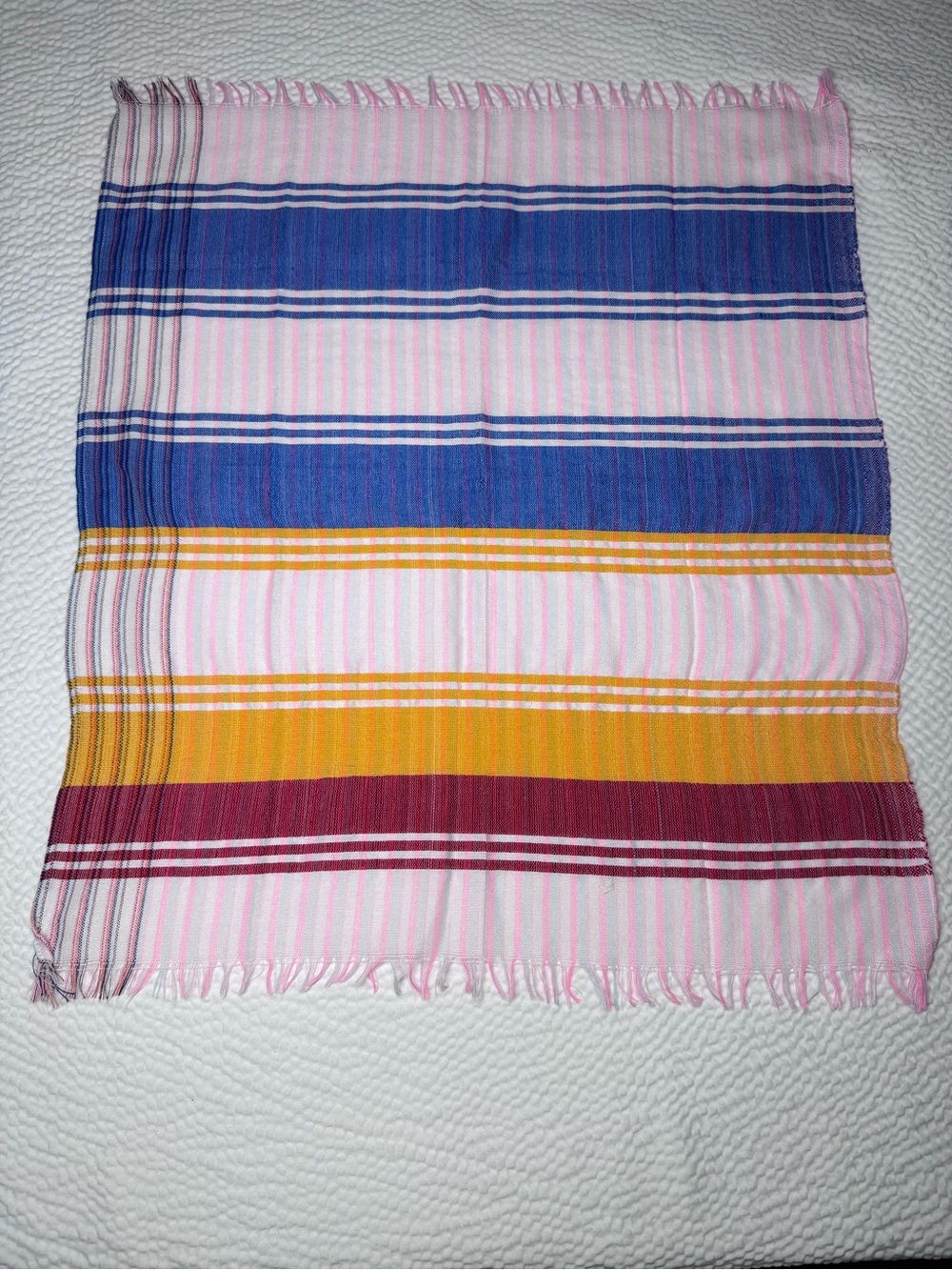 Guatemalan Woven Plaid Textile Cloths Set of 2